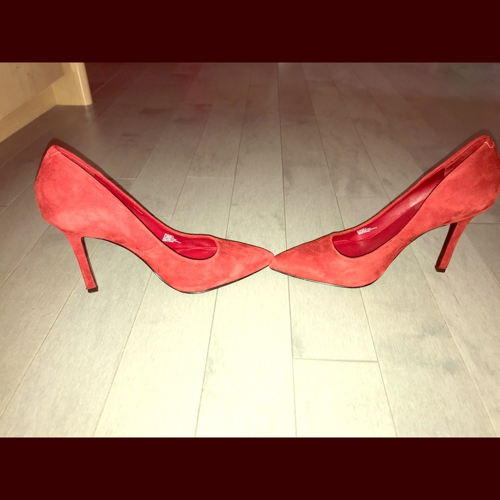 Red Suede BCBG Pump